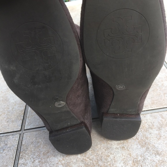 Tory Burch Irene brown tall suede boots 6 - Picture 9 of 12